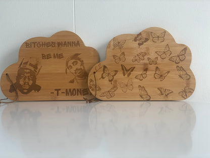 Laser Engraved Cutting Board Cloud